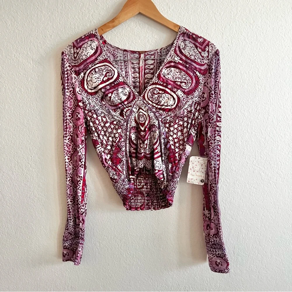 Free People Wild and Free Blouse Sz XS NWT
